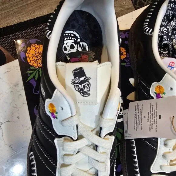 Adidas x Día de Los Muertos - Samba OG Black Men's Size 10 J13932 Sneaker NEW - Picture 11 of 15